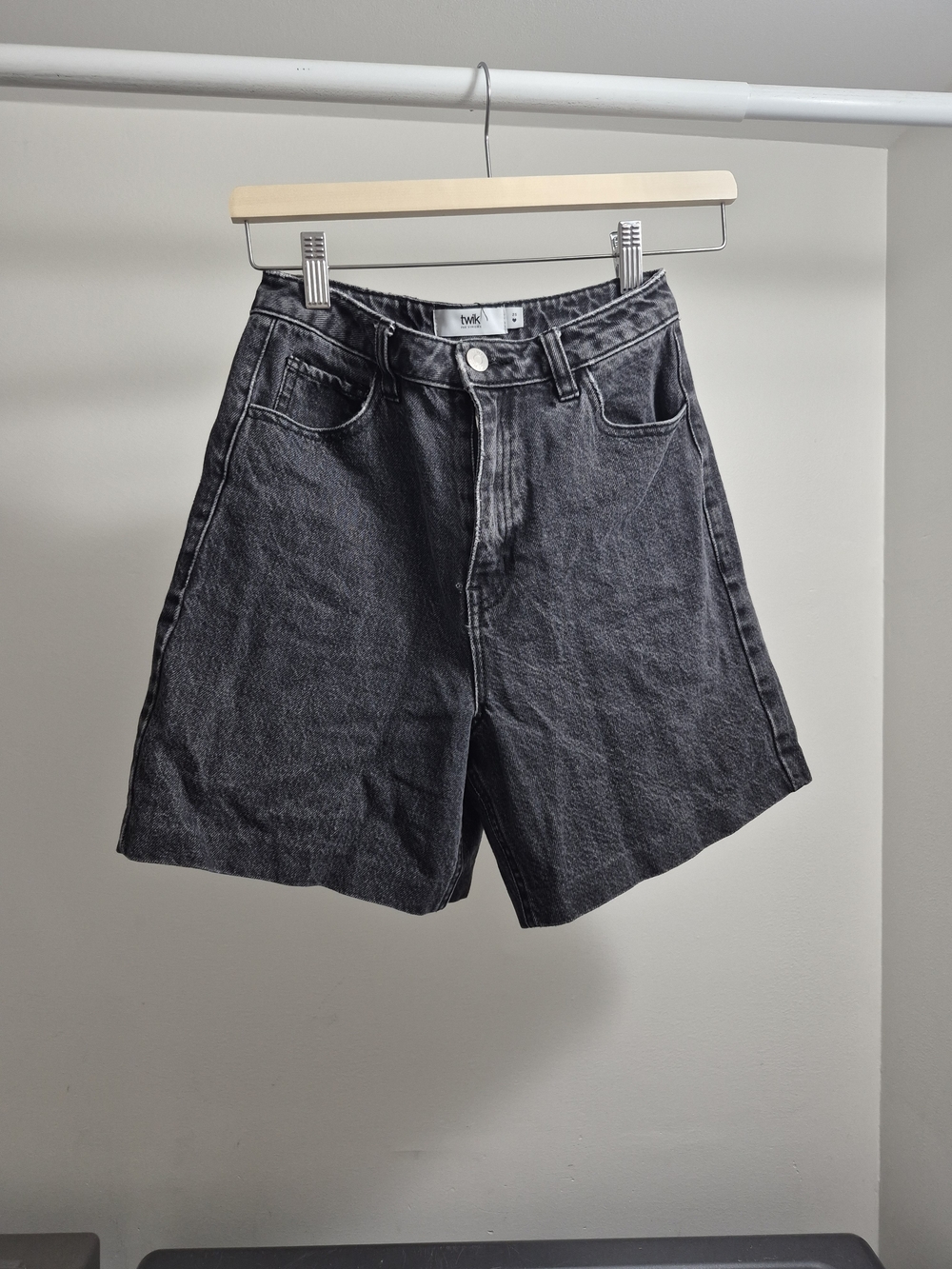 twik Black Washed Denim Women's Shorts